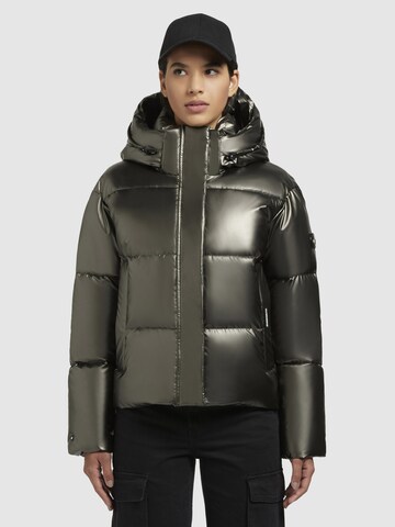 khujo Winterjacke 'Devina' in Grün: Vorderseite