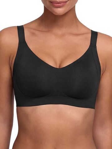cfab by creamy fabrics Push-up Bra 'Seamless Compact Push-Up BH' in Black: front