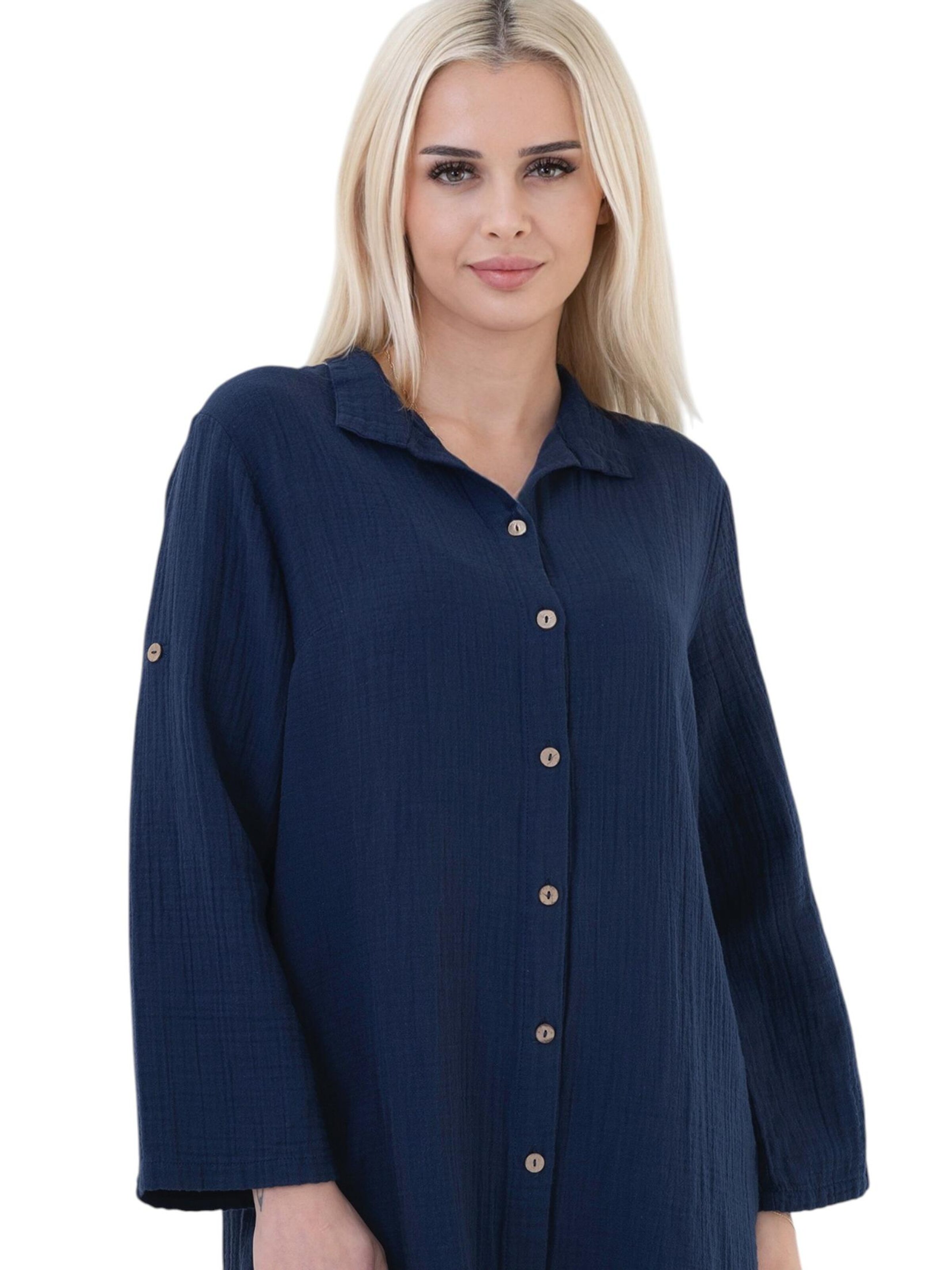 Robe-chemise 'NURYA' WENOR en bleu