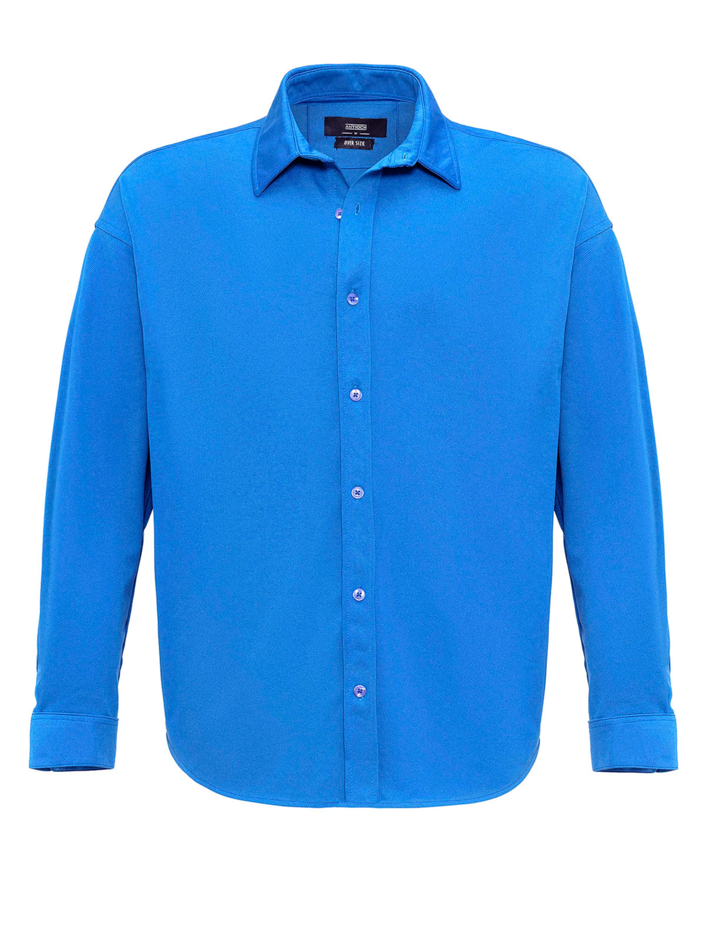 Antioch Regular Fit Hemd in Blau: Vorderseite