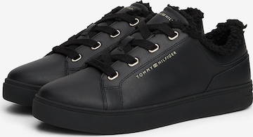 TOMMY HILFIGER Platform trainers in Black: front