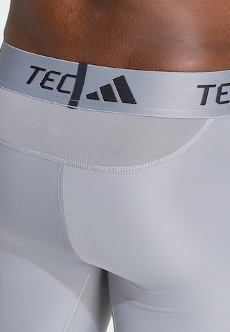 ADIDAS PERFORMANCE Skinny Sports trousers 'TECHFIT Compression' in Grey
