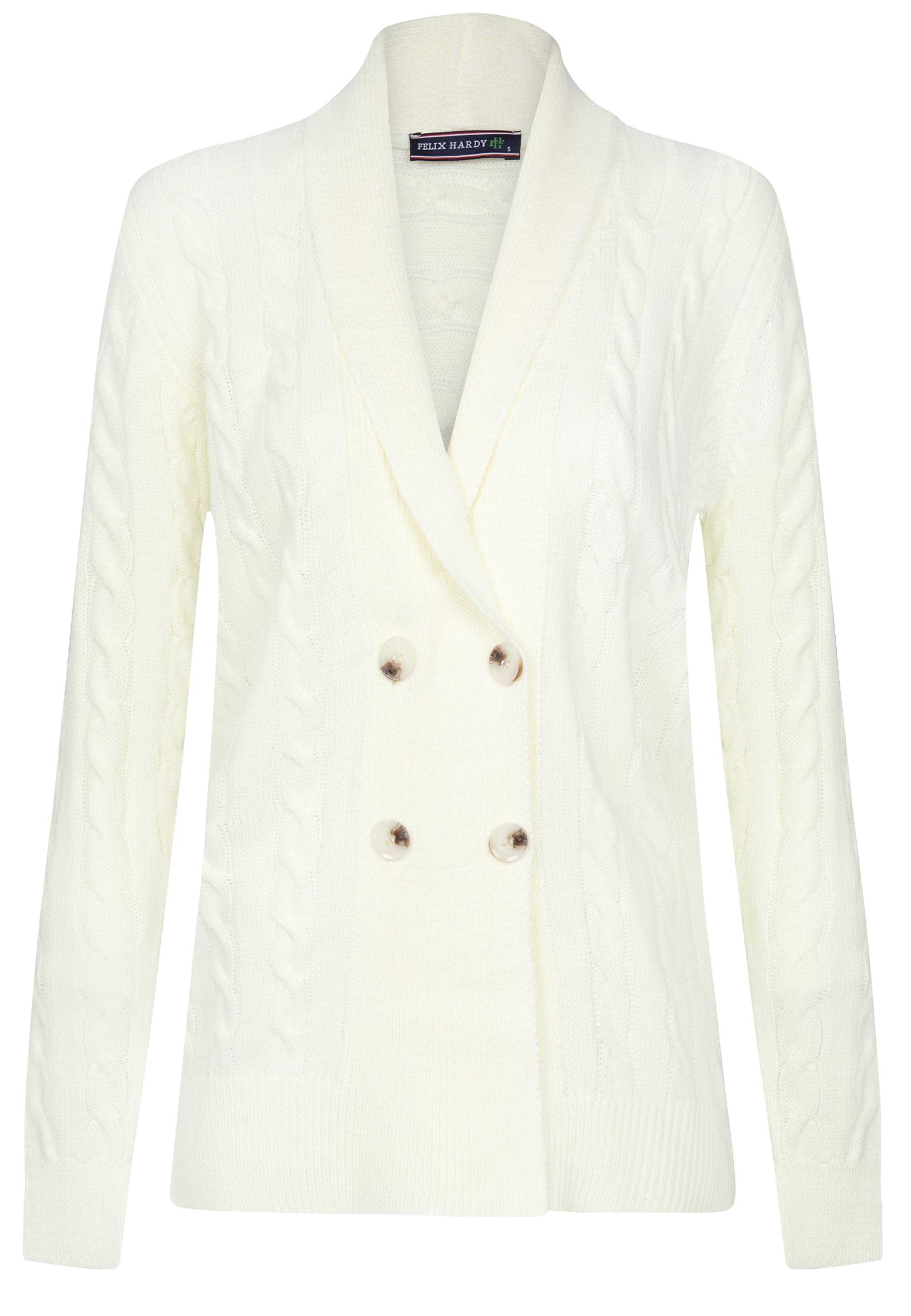 Felix Hardy Kardigan – bílá: přední strana