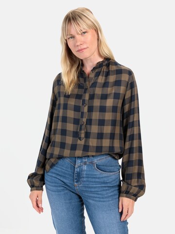 CAMEL ACTIVE Regular Fit Karobluse aus Viskose in Grün: Vorderseite