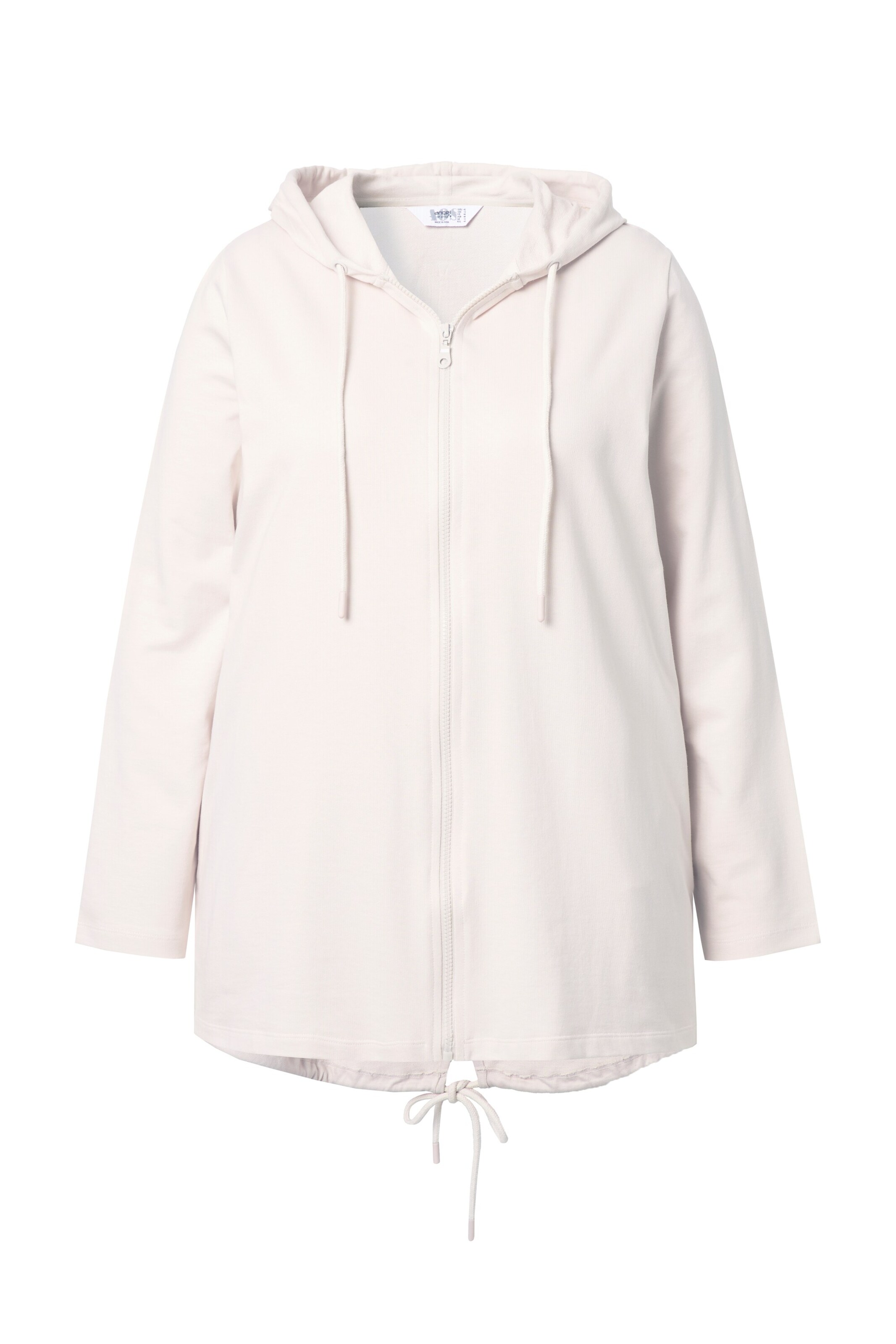 Angel of Style Zip-Up Hoodie in White: front