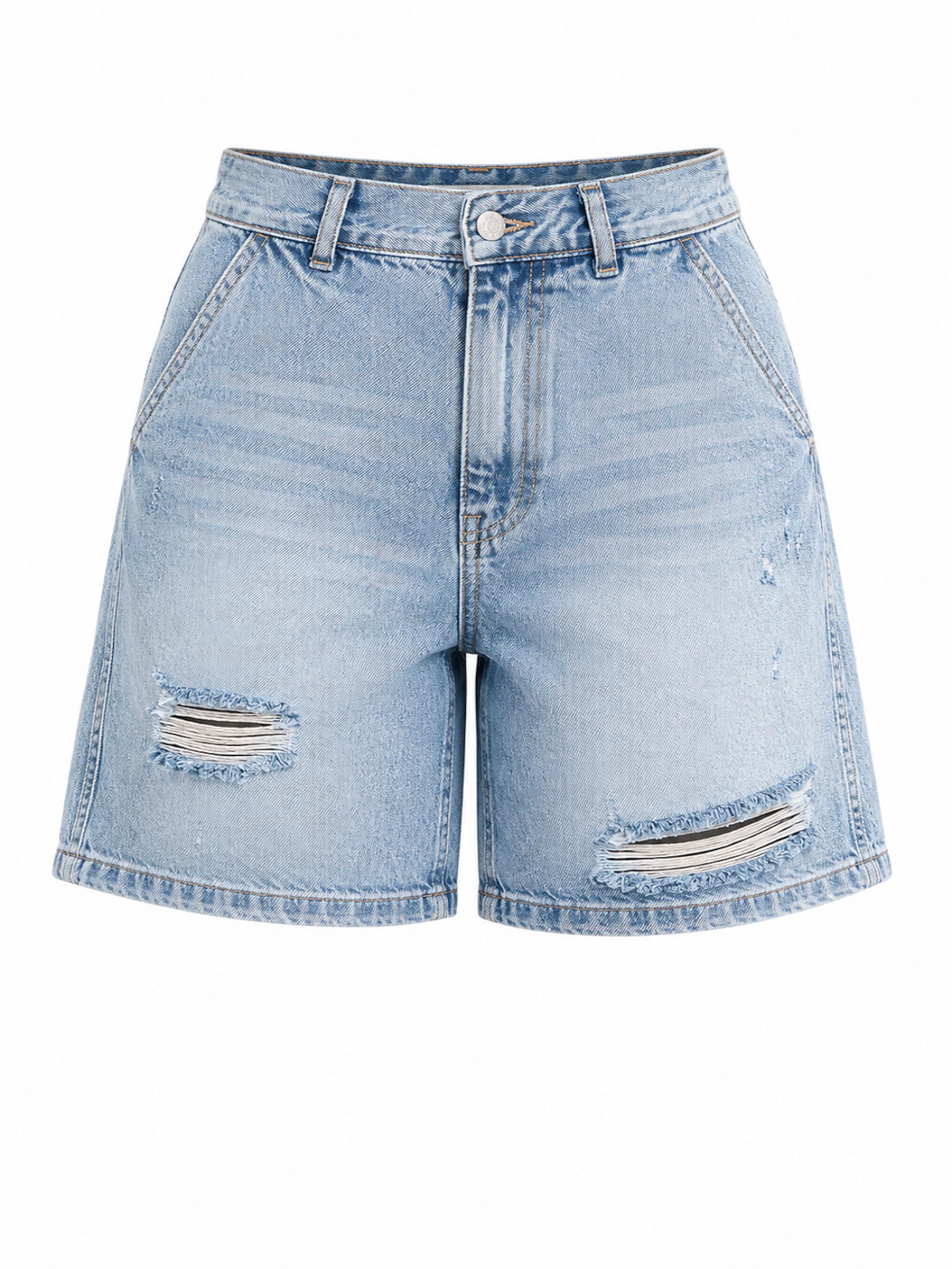 IT'S BASIC Regular Jeans 'BERMUDA DENIM SHORT' in Blauw: voorkant