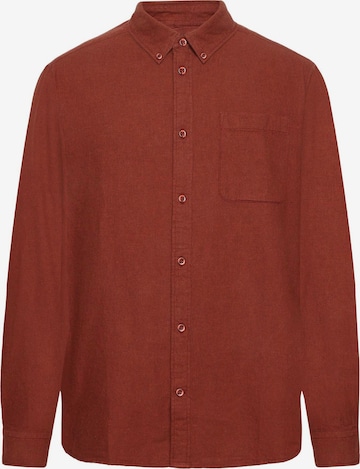 KnowledgeCotton Apparel Regular Fit Hemd in Rot: Vorderseite