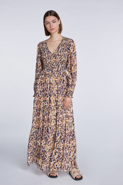 Rochie SET pe galben deschis / mov liliachiu / mov închis / portocaliu / alb, Vizualizare model