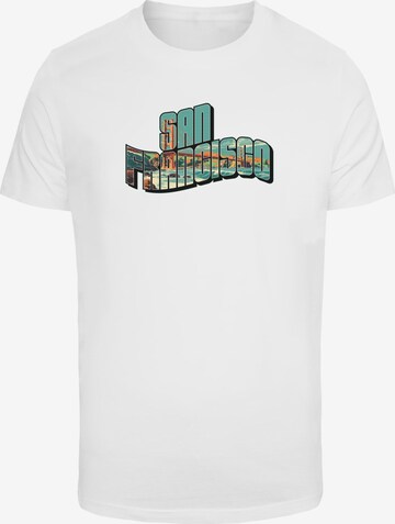 Maglietta 'Golden Gate Bridge' di Mister Tee in bianco: frontale