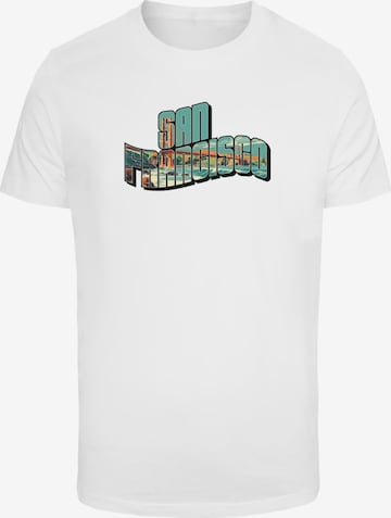 Mister Tee Shirt 'Golden Gate Bridge' in Wit: voorkant