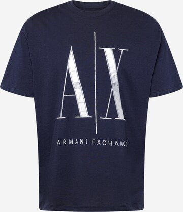 ARMANI EXCHANGE Tričko – modrá: přední strana