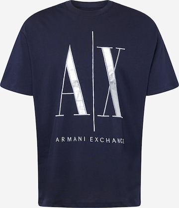 T-Shirt ARMANI EXCHANGE en bleu : devant