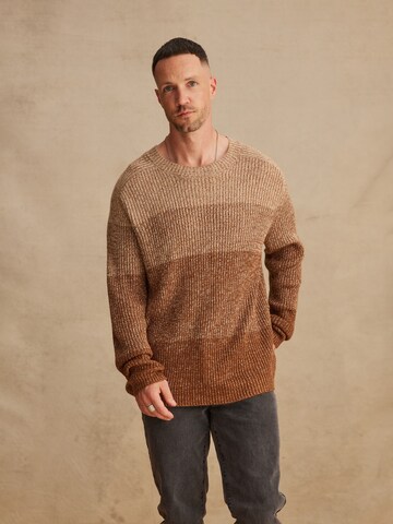DAN FOX APPAREL Свитер 'Elia' в Коричневый: спереди