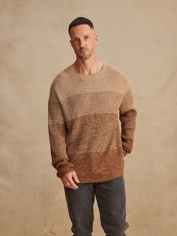 DAN FOX APPAREL Sweater 'Elia' in Brown: front
