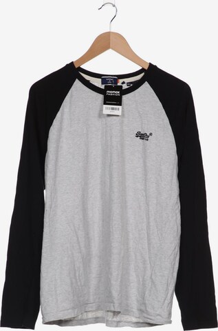 Superdry Sweatshirt & Zip-Up Hoodie in XXL in Grey: front