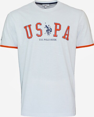 U.S. POLO ASSN. Shirt 'Bren Piquet' in Wit: voorkant