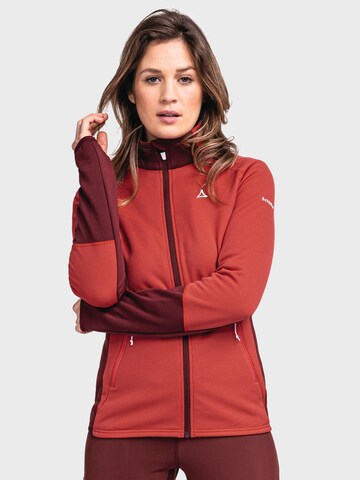 Schöffel Functionele fleece jas 'Lodron' in Rood: voorkant