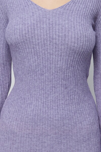 No Matter What Robes en maille en L en violet clair, Vue avec produit