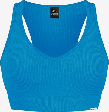 Smilodox Bustier Sport bh 'Amaze Pro' in Blauw: voorkant