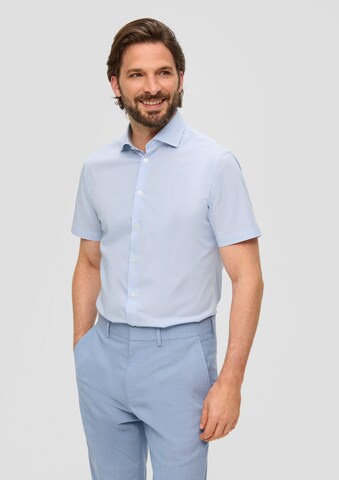 Coupe regular Chemise s.Oliver BLACK LABEL en bleu : devant