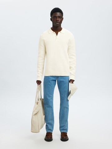 Pull-over 'SLHDANE' SELECTED en beige