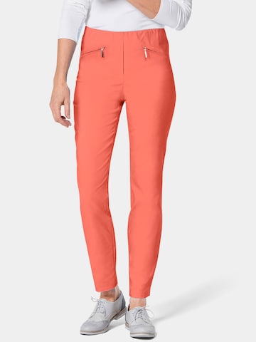 Goldner Slim fit Trousers 'LOUISA' in Orange: front