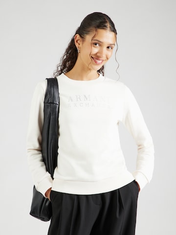 Sweat-shirt ARMANI EXCHANGE en blanc : devant