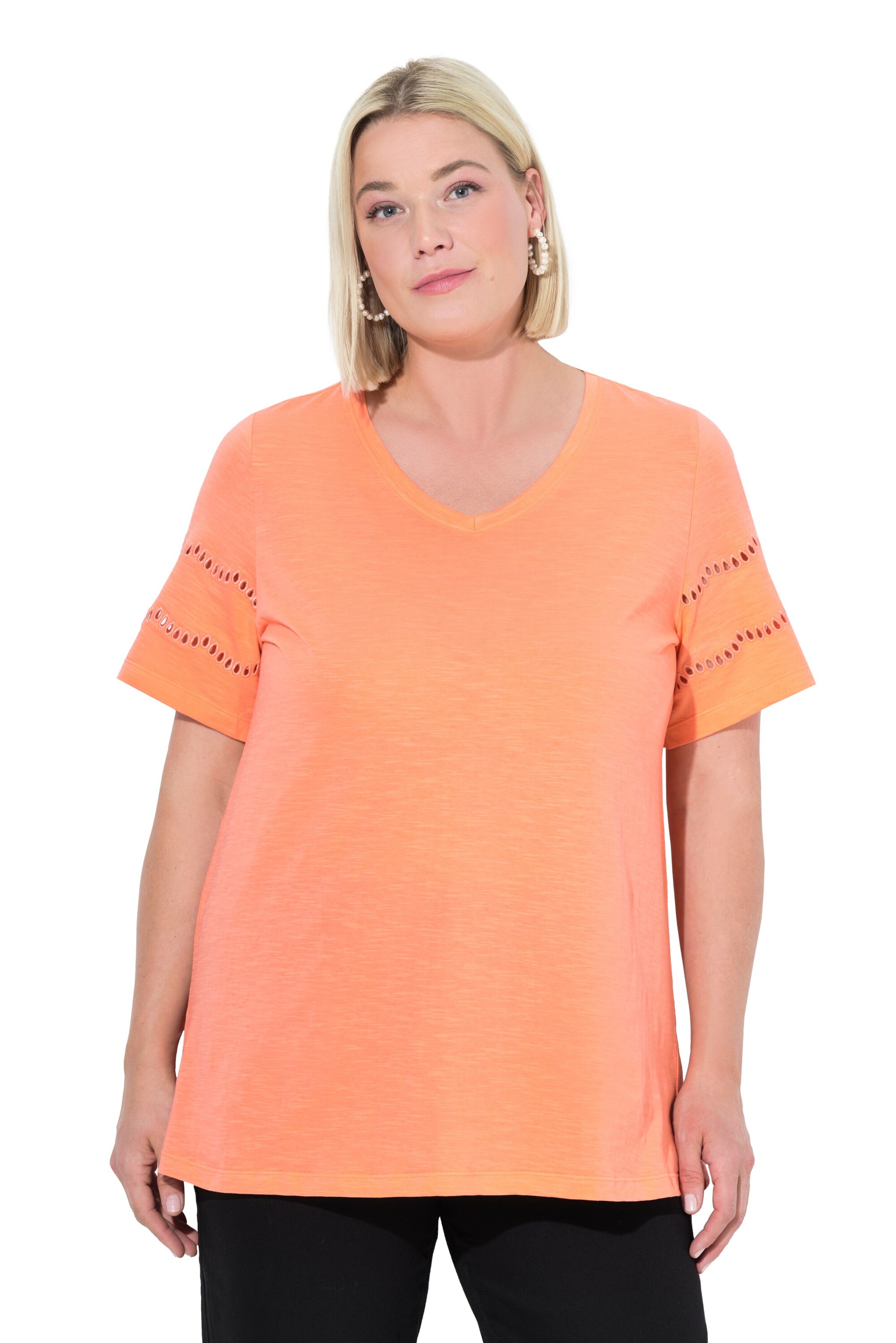 Ulla Popken Shirt in Oranje: voorkant