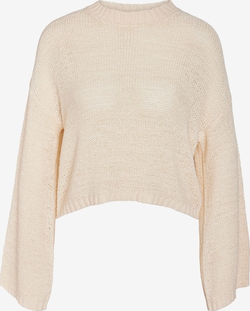 Pullover 'SANDY' di Noisy may in beige: frontale
