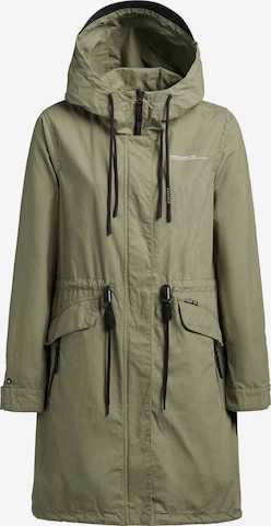 khujo Between-Seasons Parka 'Nanda' in Green: front