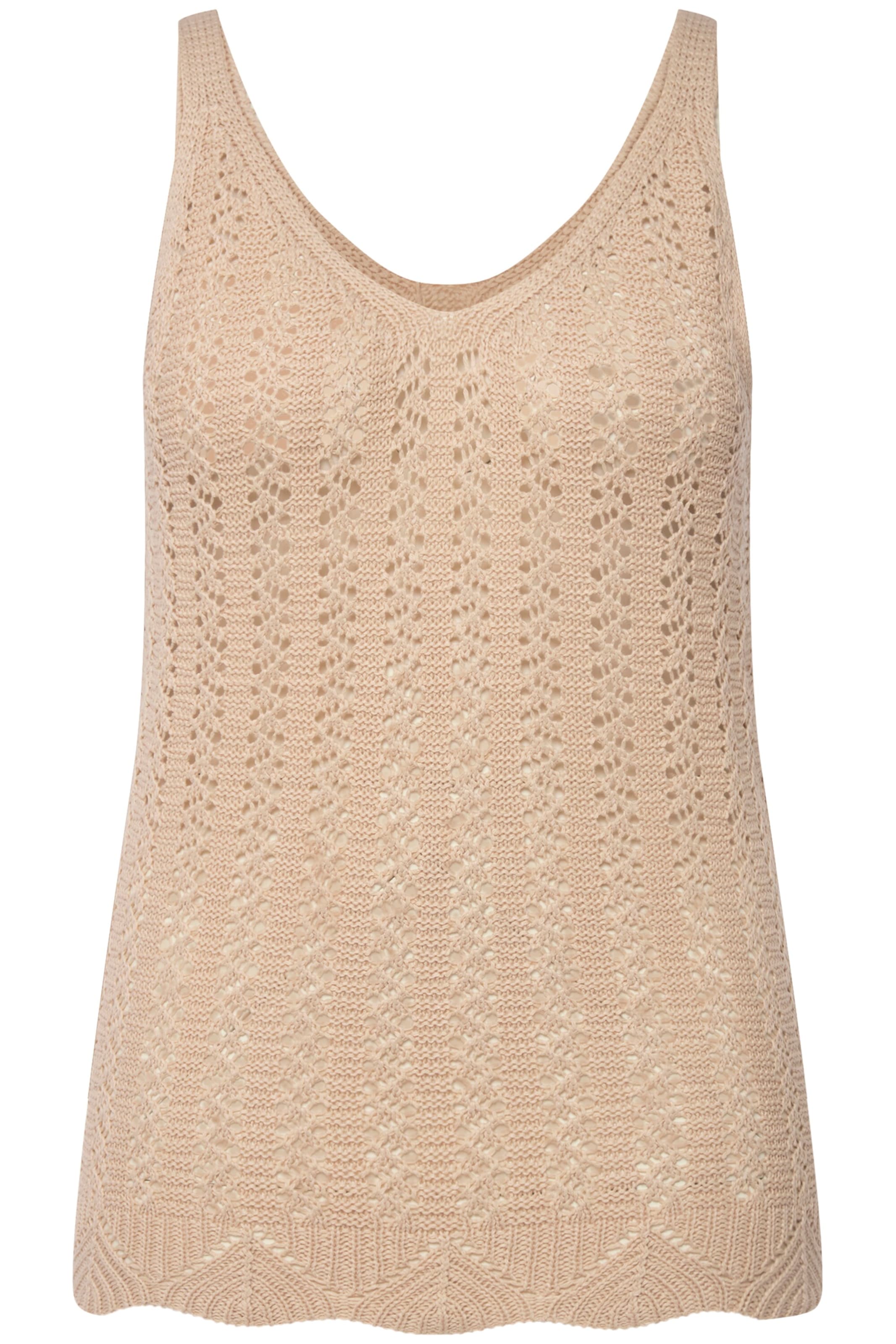Ulla Popken Top in Beige: voorkant