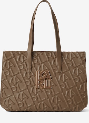 Karl Lagerfeld - Shopper en marrón: frente