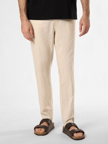 BOSS Black Slim fit Chino Pants 'Kane-DS' in Beige: front