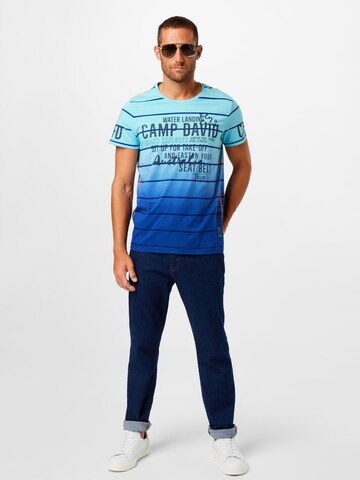 CAMP DAVID T-Shirt 'Fly and Cruise' in Blau