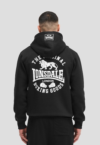 LONSDALE - Sudadera con cremallera 'Seghill' en negro: frente