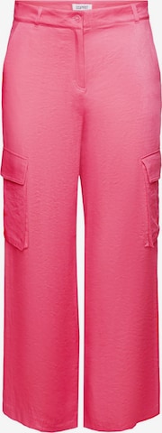 ESPRIT Wide leg Cargo Pants in Pink: front
