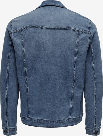 Only & Sons Between-Season Jacket 'Coin' in Blue