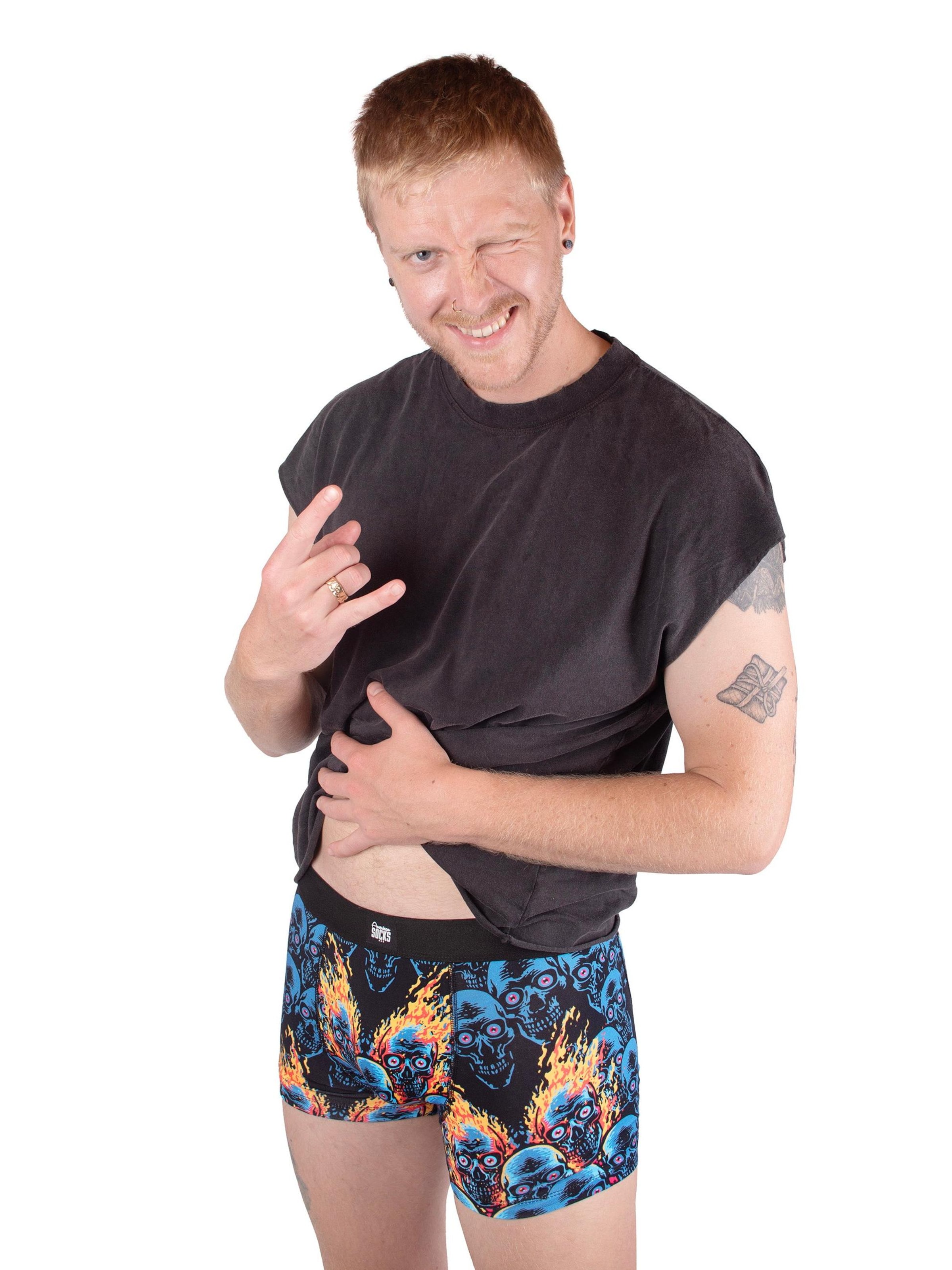 Boxers 'Knucklehead' American Socks en bleu