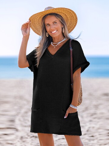 Cupshe Beach Dress in Black