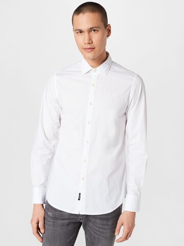 REPLAY Regular fit Button Up Shirt in White: front