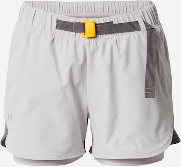 UNDER ARMOUR Regularen Športne hlače 'Terrain' | siva barva: sprednja stran