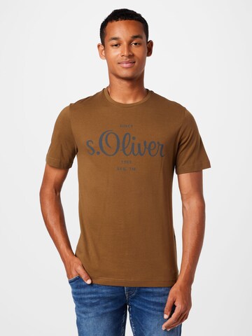 s.Oliver T-Shirt in Braun: predná strana