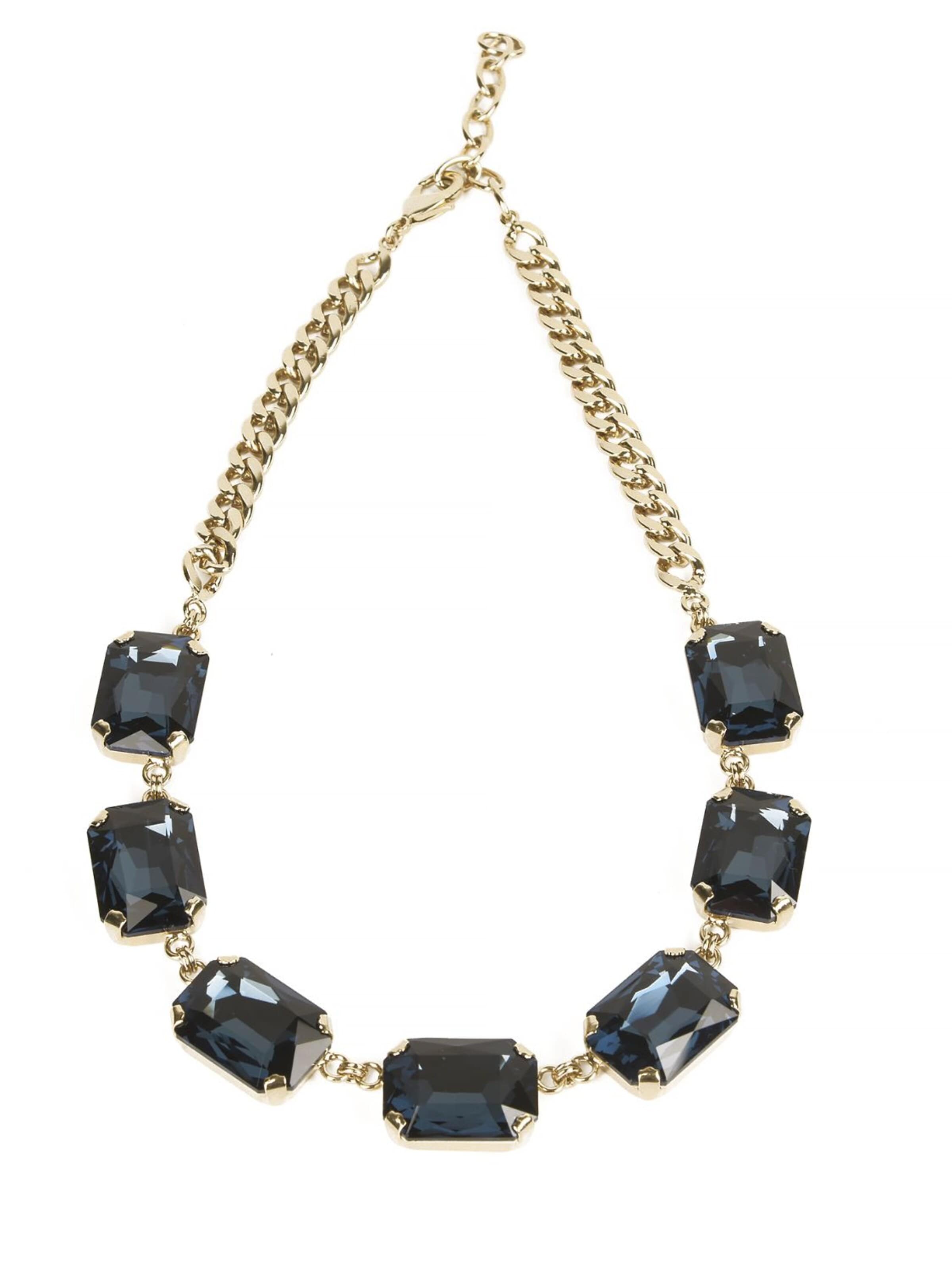 zils Addicted2 Ķēdīte 'Pax collana placcata oro con cristalli Swarovski blue': no priekšpuses
