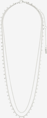 Pilgrim Halsband 'Bloom' i silver: framsida