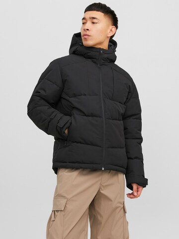 JACK & JONES Winter jacket 'Otis' in Black: front