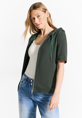 CECIL Zip-Up Hoodie in Green