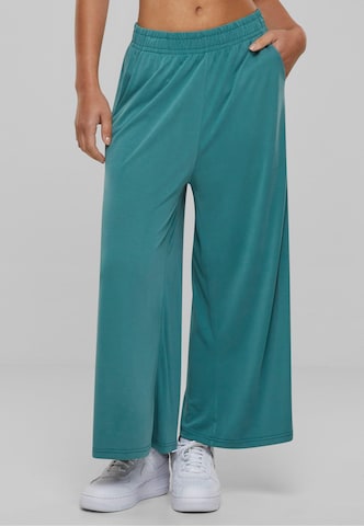 Urban Classics Wide leg Trousers in Green