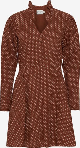 Robe-chemise 'Violett' Atelier Rêve en marron : devant