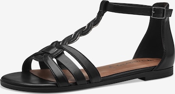 TAMARIS Sandalen met riem in Zwart: voorkant