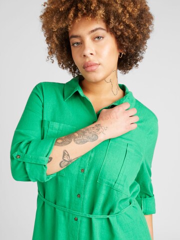 ONLY Carmakoma Shirt Dress 'CARO' in Green